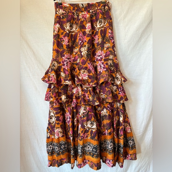 Sundance Floral Tiered Maxi Skirt